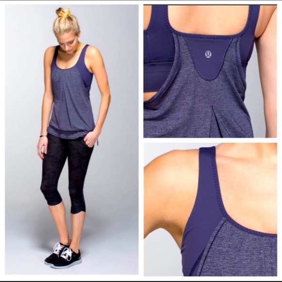 Lululemon Rest Less Built in Bra Drawstring Tank 6 - Picture 2 of 2